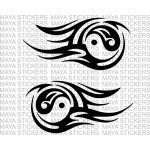 Ying Yang tribal design sticker decal for bikes, cars, laptop , helmets